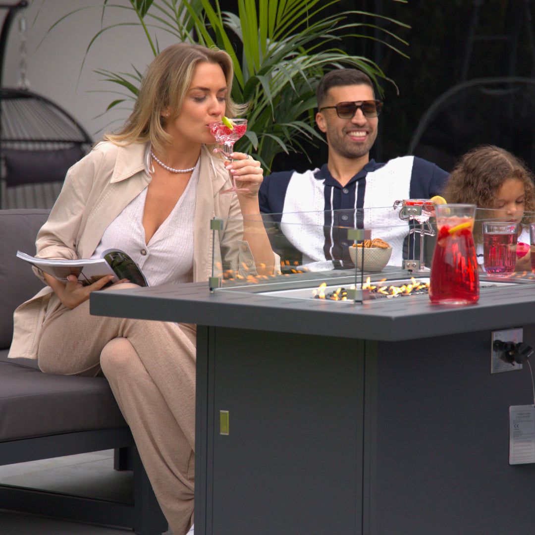 Singapore Aluminum Outdoor Gas Firepit Table