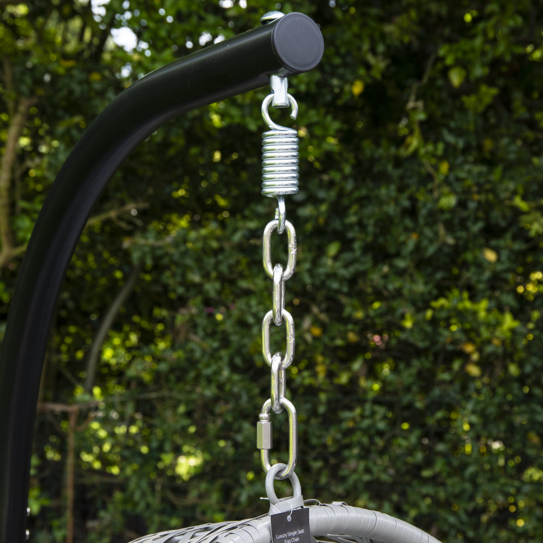Single Swing Egg Chair with Premium Cushions & Stand