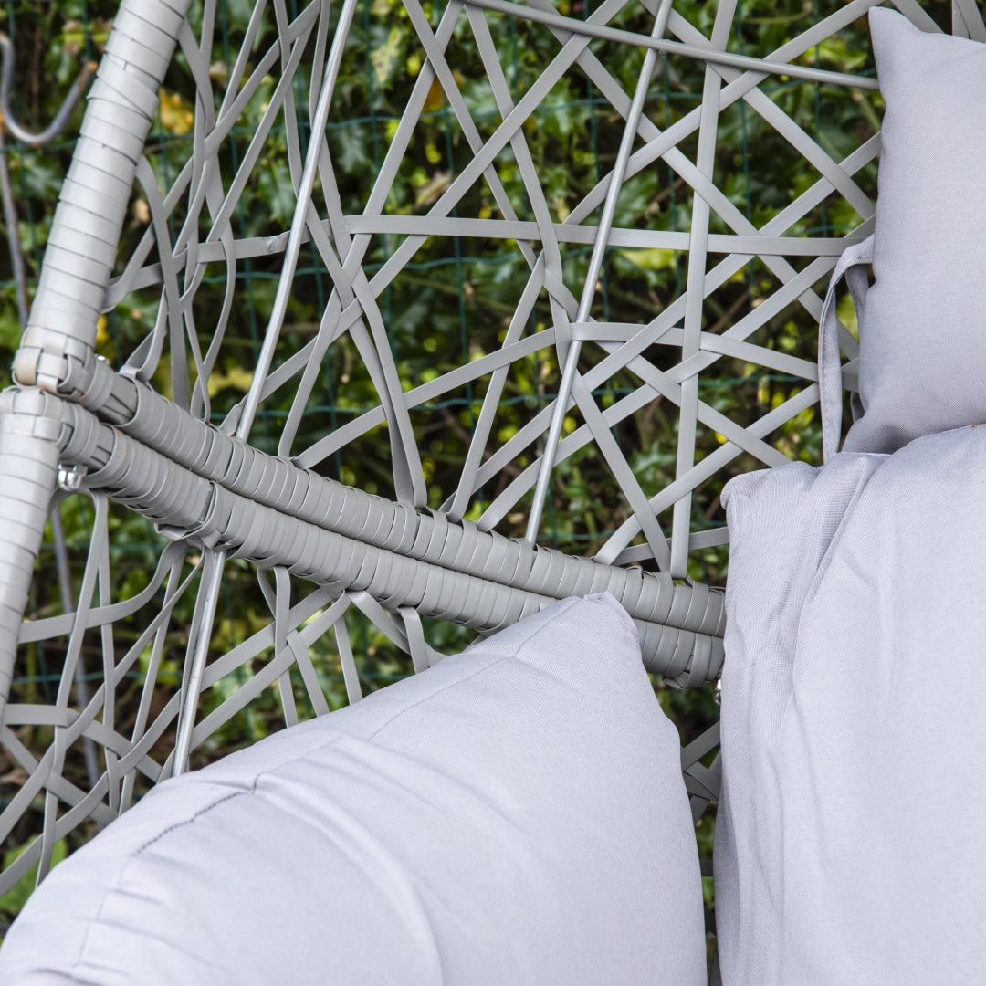 Single Swing Egg Chair with Premium Cushions & Stand