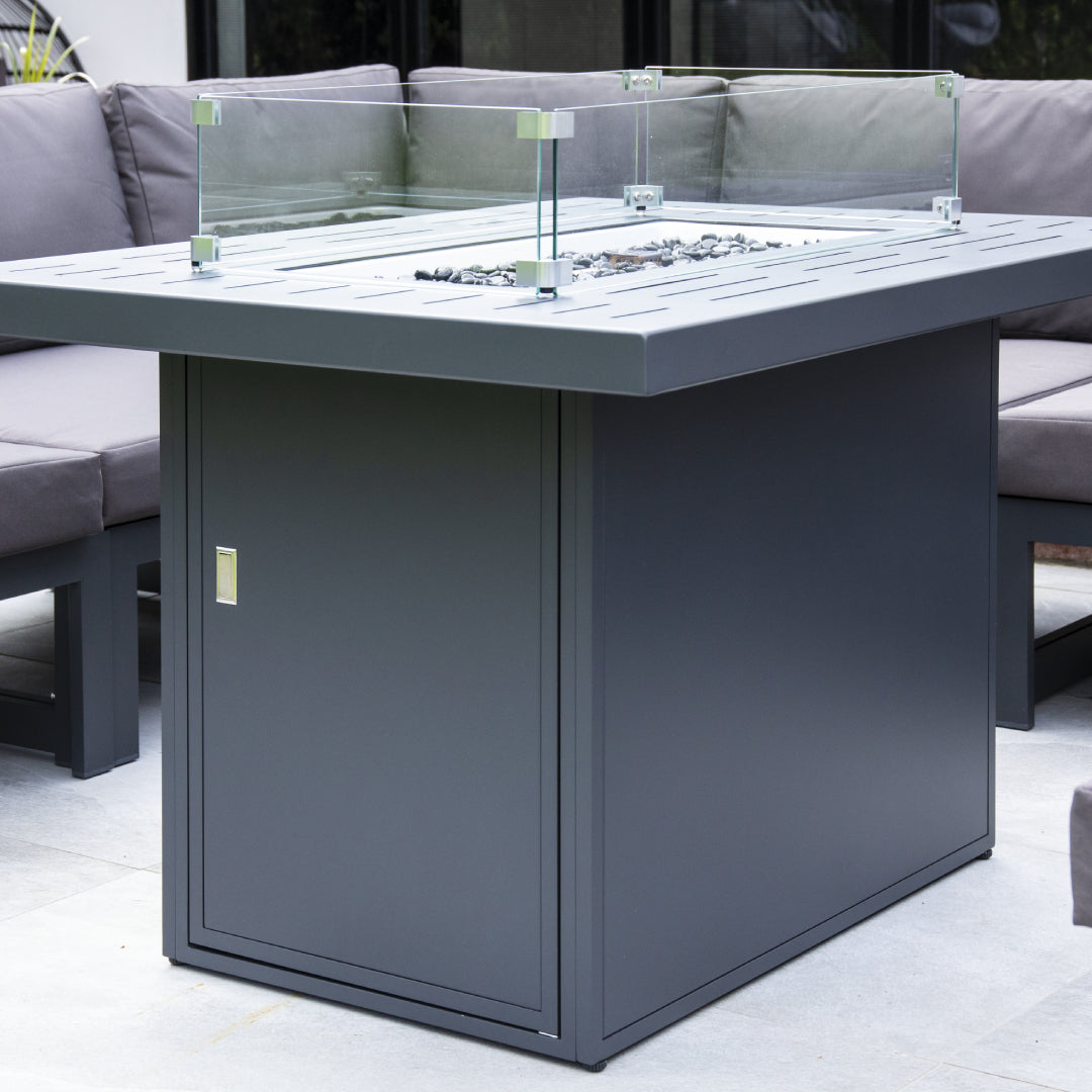 Singapore Aluminum Outdoor Gas Firepit Table
