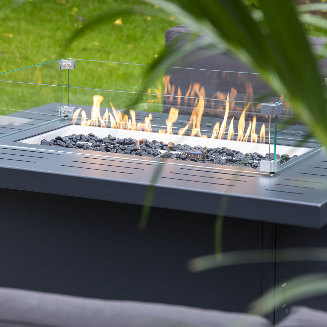 Singapore Aluminum Outdoor Gas Firepit Table