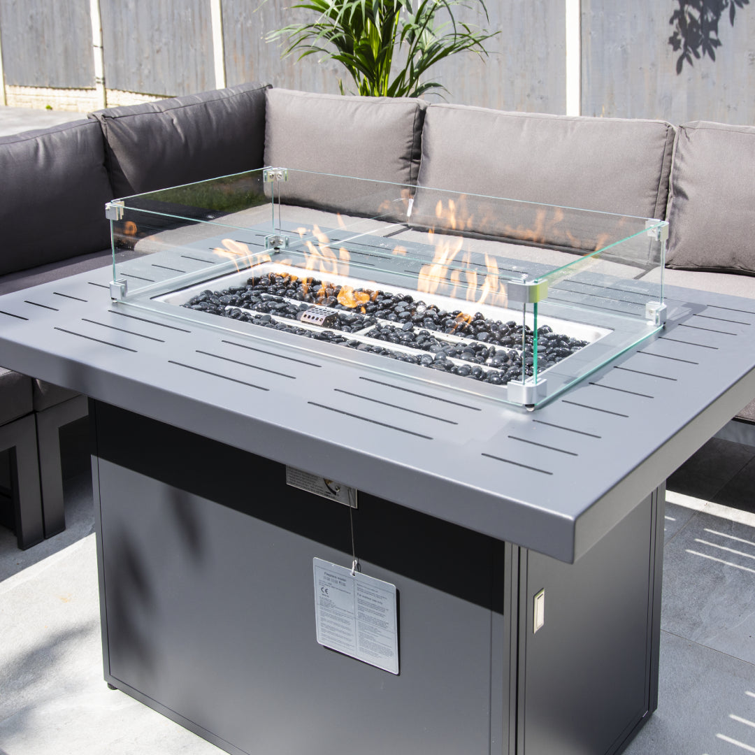 Singapore Aluminum Outdoor Gas Firepit Table