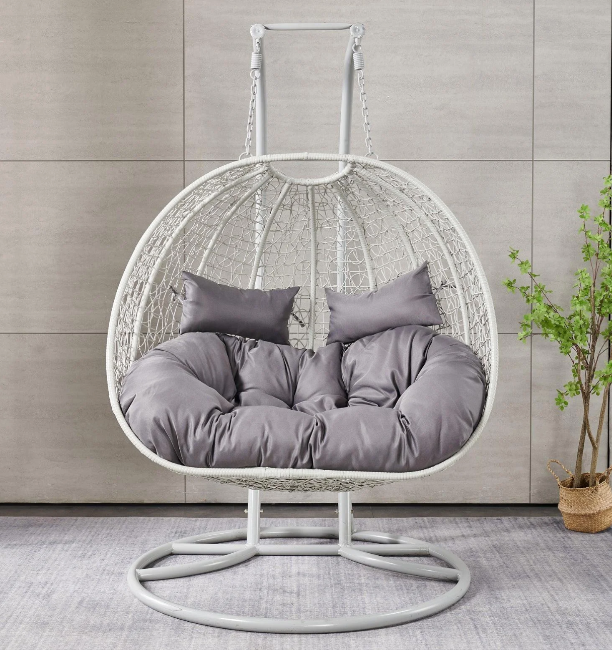 Light grey egg chair deals