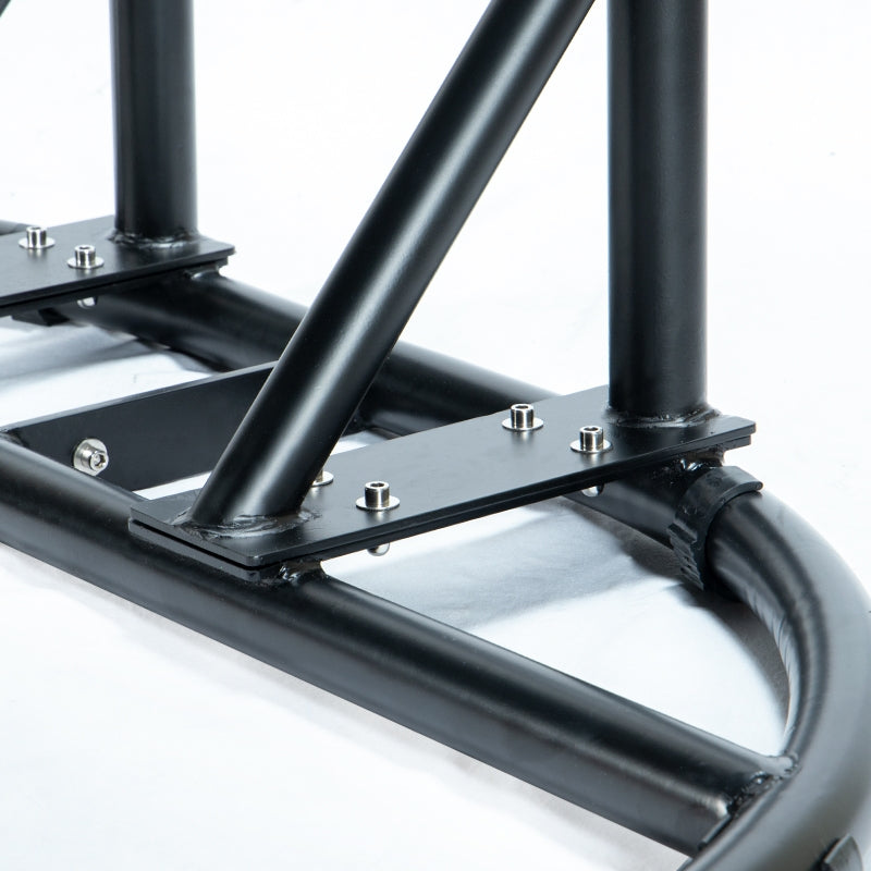 Double Swing Egg Chair with Premium Cushions & Stand in Black