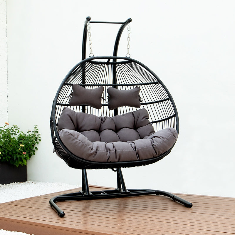 Black egg chair online outdoor